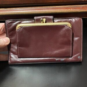 Elegant Rolf’s vintage Burgundy checkbook Leather women’s Wallet
